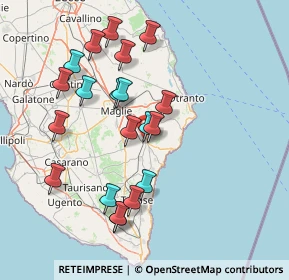 Mappa Poggiardo, 73037 Poggiardo LE, Italia (16.1065)