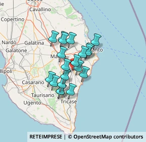 Mappa Via Vittorio Veneto, 73037 Poggiardo LE, Italia (9.7545)