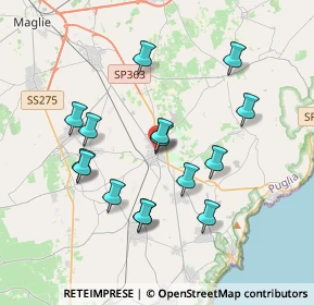 Mappa 73037 Poggiardo LE, Italia (3.78667)