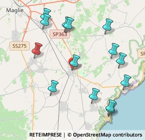 Mappa Via Vittorio Veneto, 73037 Poggiardo LE, Italia (5.00429)