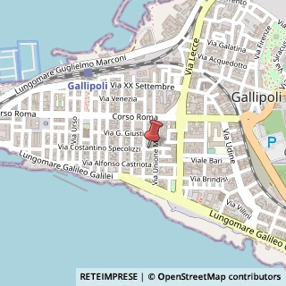 Mappa Via Montenero, 9, 73014 Gallipoli, Lecce (Puglia)