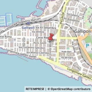 Mappa Via Unione Militare, 14, 73014 Gallipoli, Lecce (Puglia)