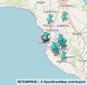 Mappa Via Cavalieri di Rodi, 73014 Gallipoli LE, Italia (11.38462)