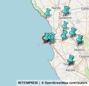 Mappa Piazza Imbriani Ingresso dal mercato coperto, 73014 Gallipoli LE, Italia (7.9965)