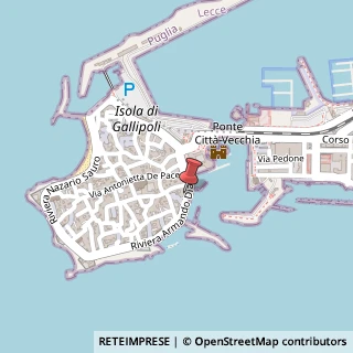 Mappa Riviera Armando Diaz, 109, 73014 Gallipoli, Lecce (Puglia)