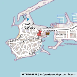 Mappa Via Antonietta de Pace, 15, 73014 Gallipoli, Lecce (Puglia)