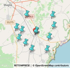 Mappa Via Giuseppe Verdi, 73037 Poggiardo LE, Italia (3.7475)