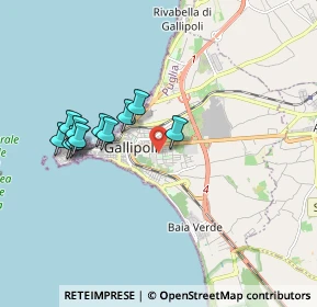 Mappa Via Giorgio da Gallipoli, 73014 Gallipoli LE, Italia (1.84545)