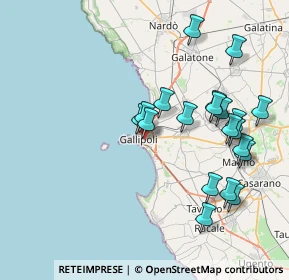 Mappa Via Giorgio da Gallipoli, 73014 Gallipoli LE, Italia (8.691)