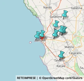 Mappa Via Giorgio da Gallipoli, 73014 Gallipoli LE, Italia (7.00182)