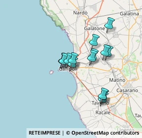 Mappa Via Giorgio da Gallipoli, 73014 Gallipoli LE, Italia (5.78133)