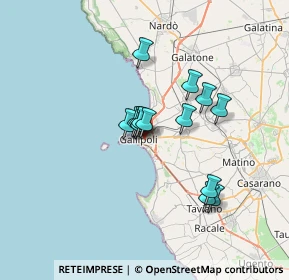 Mappa Via Giorgio da Gallipoli, 73014 Gallipoli LE, Italia (5.37929)