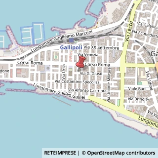 Mappa Via D'Elia, 17, 73014 Gallipoli, Lecce (Puglia)