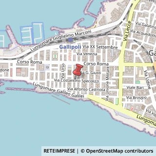 Mappa Via specolizzi 5, 73014 Gallipoli, Lecce (Puglia)