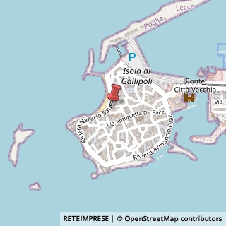 Mappa Riviera Nazario Sauro, 173, 73014 Gallipoli, Lecce (Puglia)