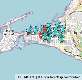 Mappa Via Castromediano angolo Ampelea 4c presso Galleria Carducci, 73014 Gallipoli LE, Italia (0.2705)