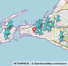 Mappa Via Castromediano angolo Ampelea 4c presso Galleria Carducci, 73014 Gallipoli LE, Italia (0.5065)