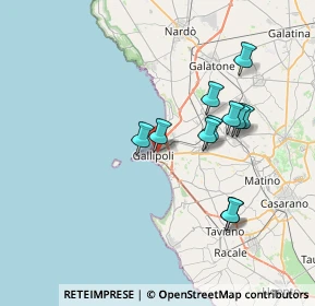 Mappa Viale Europa, 73014 Gallipoli LE, Italia (7.09909)