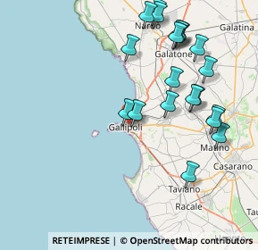 Mappa Viale Europa, 73014 Gallipoli LE, Italia (9.4485)