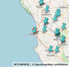 Mappa Viale Europa, 73014 Gallipoli LE, Italia (10.9915)