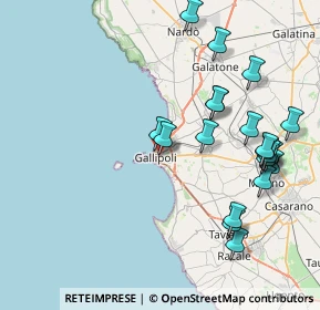 Mappa Viale Europa, 73014 Gallipoli LE, Italia (9.521)