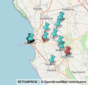 Mappa Via Benedetto Cairoli, 73011 Alezio LE, Italia (6.517)