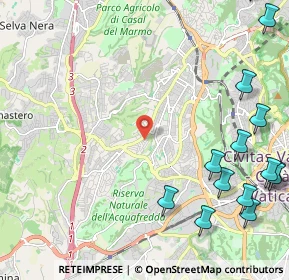 Mappa Via Ortonovo, 00168 Roma RM, Italia (3.37071)