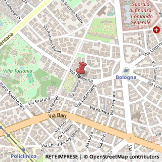 Mappa Via Ravenna, 8, 00162 Roma, Roma (Lazio)