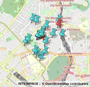 Mappa Via Casentino, 00161 Roma RM, Italia (0.6405)