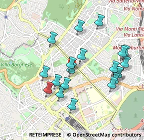 Mappa Via Alessandria, 00197 Roma RM, Italia (1.009)