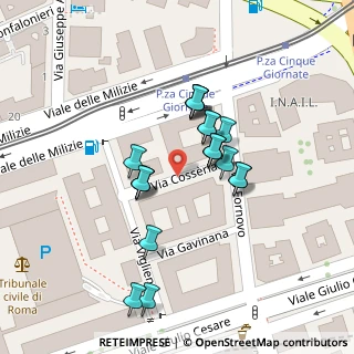 Mappa Via Cosseria, 00192 Roma RM, Italia (0.015)