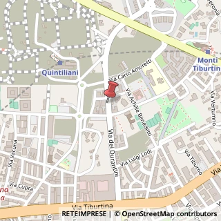 Mappa Via dei Durantini, 131, 00157 Roma, Roma (Lazio)