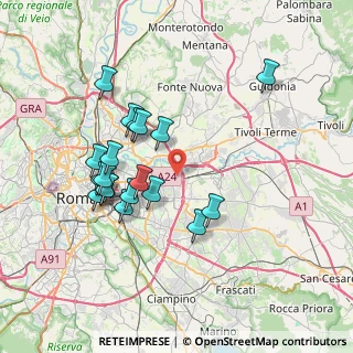 Mappa Via della Rustica, 00155 Roma RM, Italia (7.41579)