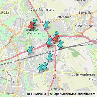 Mappa Via della Rustica, 00155 Roma RM, Italia (1.6425)