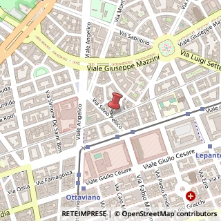 Mappa Via Silvio Pellico, 24, 00195 Roma, Roma (Lazio)