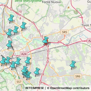 Mappa Via Pescomaggiore, 00100 Roma RM, Italia (7.05375)