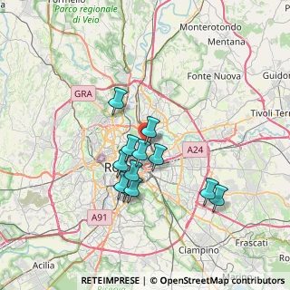 Mappa Via de Rossi Giovanni Battista, 00161 Roma RM, Italia (6.08917)