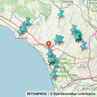Mappa Km. 28.400 Via Aurelia, 00054 Fiumicino RM, Italia (9.2075)