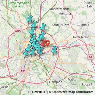 Mappa Via Pescosolido, 00158 Roma RM, Italia (6.16824)