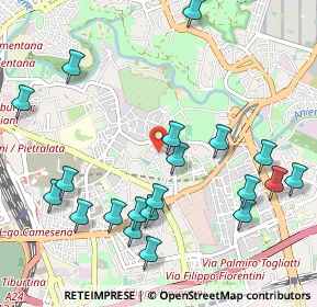 Mappa Via Silvano, 00158 Roma RM, Italia (1.26)