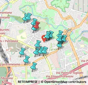 Mappa Via Silvano, 00158 Roma RM, Italia (0.7835)