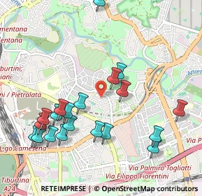 Mappa Via Silvano, 00158 Roma RM, Italia (1.1575)