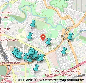 Mappa Via Silvano, 00158 Roma RM, Italia (1.161)