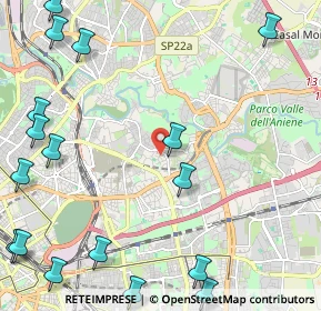 Mappa Via Silvano, 00158 Roma RM, Italia (3.47882)