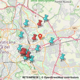 Mappa Via del Botticino, 00158 Roma RM, Italia (4.74944)