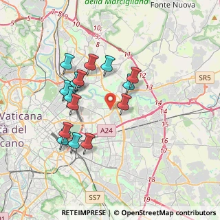 Mappa Via del Botticino, 00158 Roma RM, Italia (3.50533)