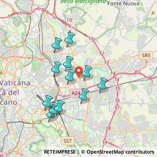 Mappa Via del Botticino, 00158 Roma RM, Italia (3.56417)
