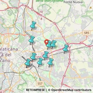 Mappa Via del Botticino, 00158 Roma RM, Italia (3.65182)