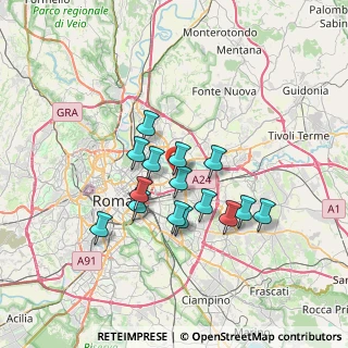 Mappa Via del Botticino, 00158 Roma RM, Italia (5.92733)