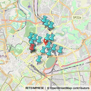 Mappa Viale Ventuno Aprile, 00162 Roma RM, Italia (1.33842)